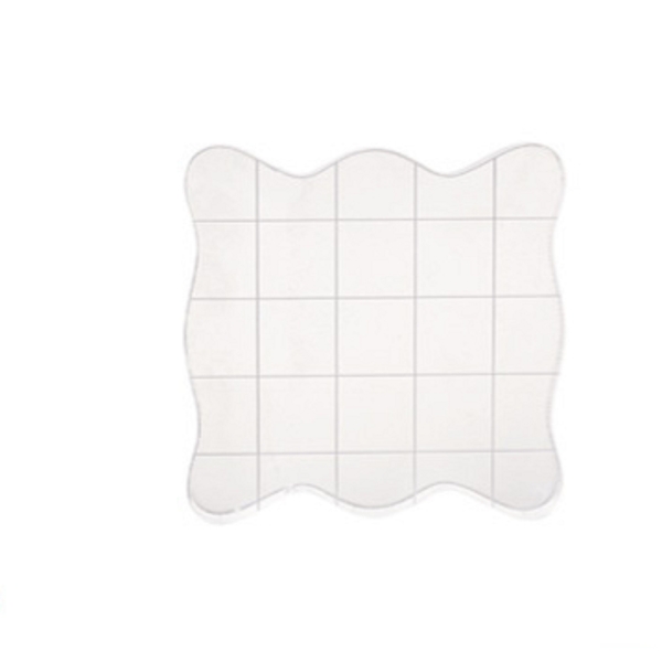 Bloc carré acrylique pour tampon silicone 50mm (03) - Photo n°1
