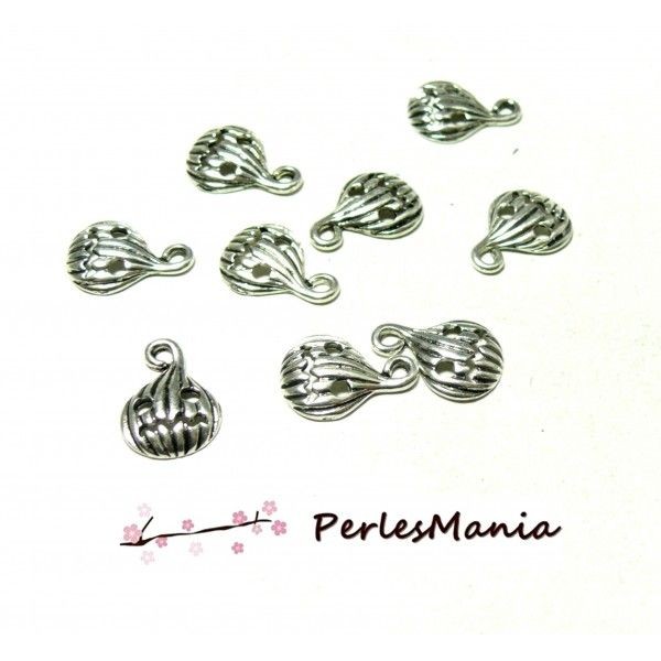PAX 20 pendentifs breloque Citrouille Potiron Halloween metal argent antique S1183041 - Photo n°1