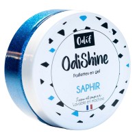 Gel pailleté tous supports - Odishine - Saphir - 70 ml