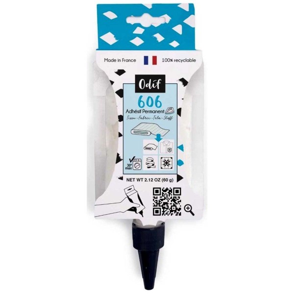 Colle thermocollante permanente pour tissu - Odif 606 - Blanc - Format OdiPocket - 60 g - Photo n°1