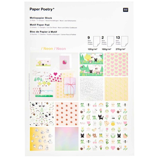 Papier Scrap Rico Design - Pixel Power - Bloc A4 - 24 feuilles - Photo n°1