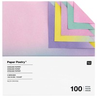 Papier origami - Duo Color - Blurry Gradient - 15 x 15 cm - 100 feuilles