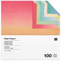 Papier origami - Duo Color - Linear Gradient - 15 x 15 cm - 100 feuilles