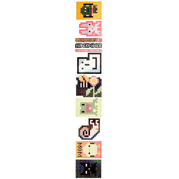 Stickers - Futschikato - Pixels - 5,5 cm - 100 pcs - Photo n°1