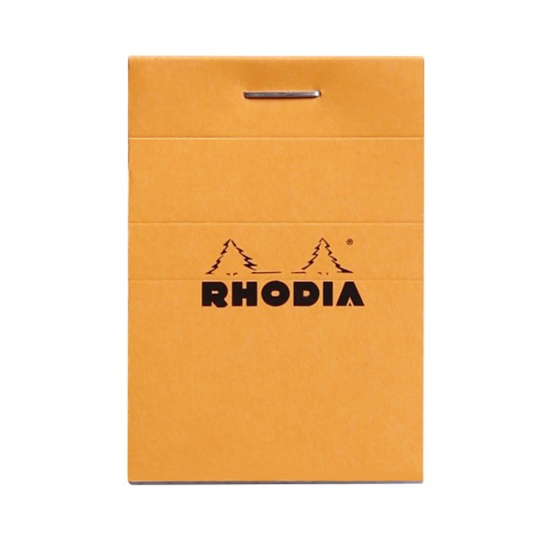 RHODIA - Bloc agrafé No. 10, format A8, quadrillé 5x5 - Orange - Photo n°1