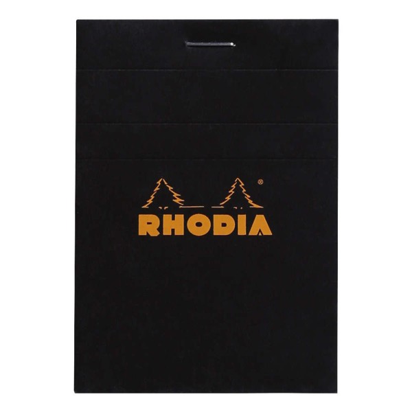 RHODIA - Bloc agrafé No. 11, format A7, quadrillé 5x5 - Noir - Par 3 - Photo n°1