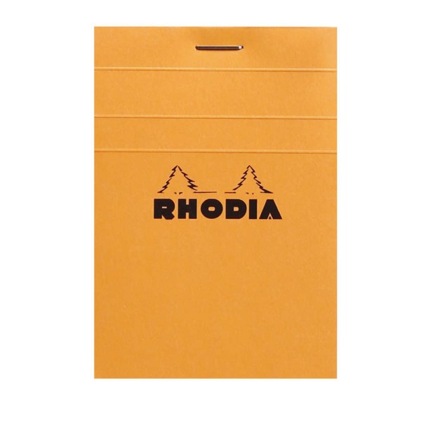 RHODIA - Bloc agrafé No. 11, format A7, quadrillé 5x5 - Orange - Par 3 - Photo n°1