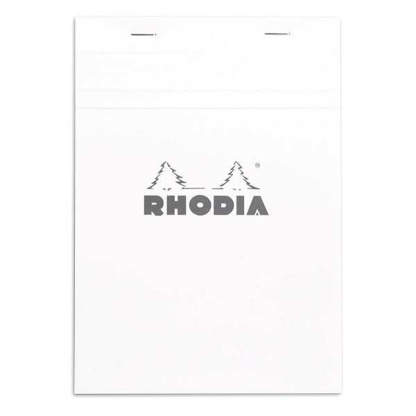 RHODIA - Bloc agrafé No. 16, format A5, quadrillé 5x5 - Blanc - Photo n°1