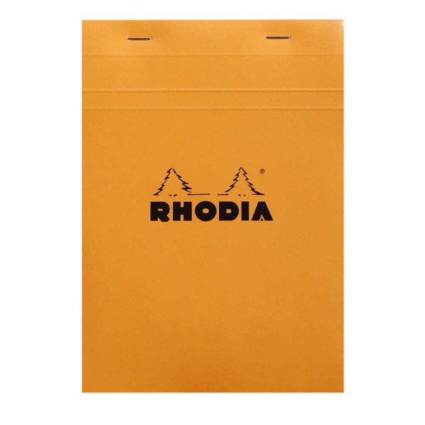 RHODIA - Bloc agrafé No. 16, format A5, quadrillé 5x5 - Orange - Par 2 - Photo n°1