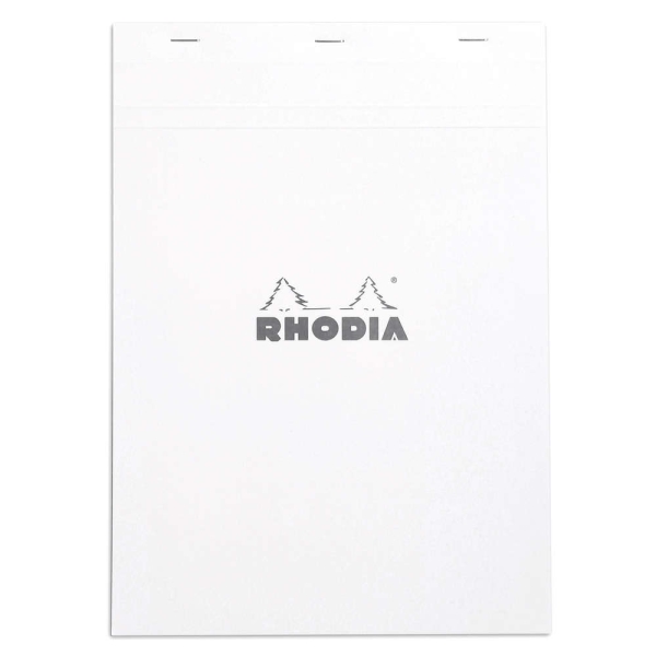 RHODIA - Bloc agrafé No. 18, format A4, quadrillé 5x5 - Blanc - Photo n°1
