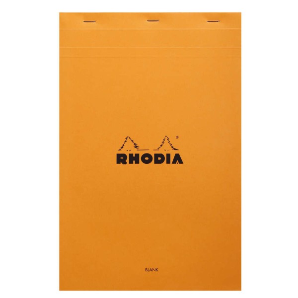 RHODIA - Bloc agrafé No. 19,  A4+, uni - Orange - Photo n°1