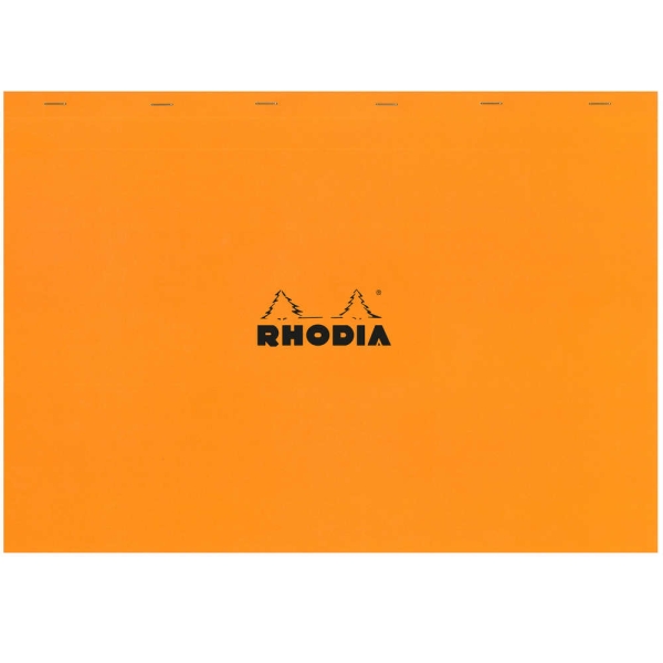 RHODIA - Bloc agrafé No. 38, format A3+, quadrillé 5x5 - Orange - Photo n°1