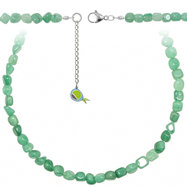 Collier en aventurine verte - Perles roulées 5 à 8 mm - 50 cm. - Photo n°1