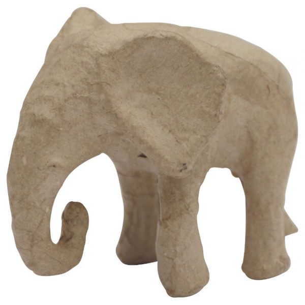 Eléphant d'Afrique en papier mâché - 8.5 x 11 x 5 cm - Photo n°1