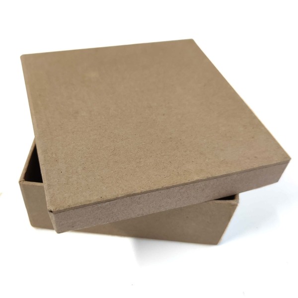 Boîte en papier mâché - Carrée - 10 x 10 x 3.5 cm - Photo n°3