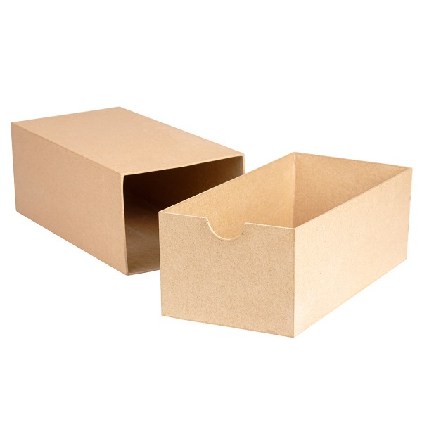 Boîte en papier mâché - Rectangle avec tiroir - 32 x 16 x 12 cm - Photo n°2