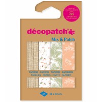 Papier Décopatch - Mix & Patch - Terracotta - 30 x 40 cm - 4 feuilles