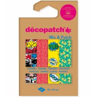 Papier Décopatch - Mix & Patch - Super-héros - 30 x 40 cm - 4 feuilles