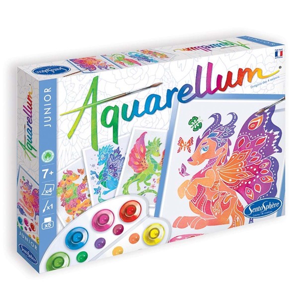 Aquarellum Junior - Dragons des 4 saisons - 4 tableaux - Photo n°3