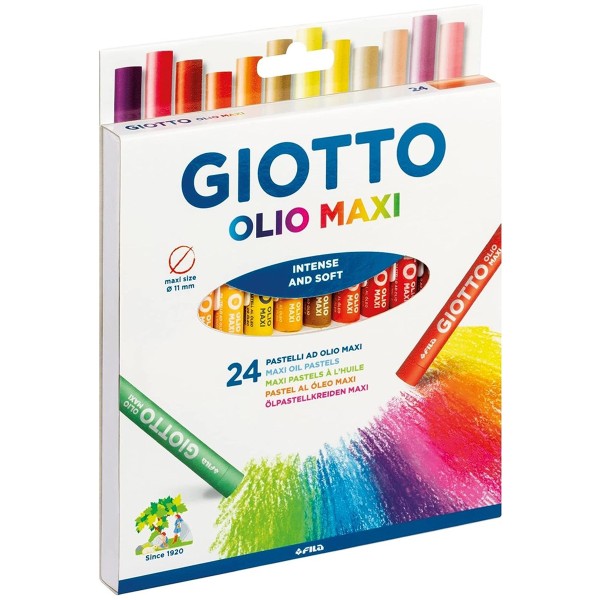 Pastels à l'huile Giotto - Olio Maxi - Multicolore - 11 mm - 24 pcs - Photo n°1