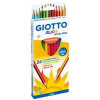 Crayons de couleur Giotto - Elios Wood Free - Multicolore - 3,3 mm - 24 pcs