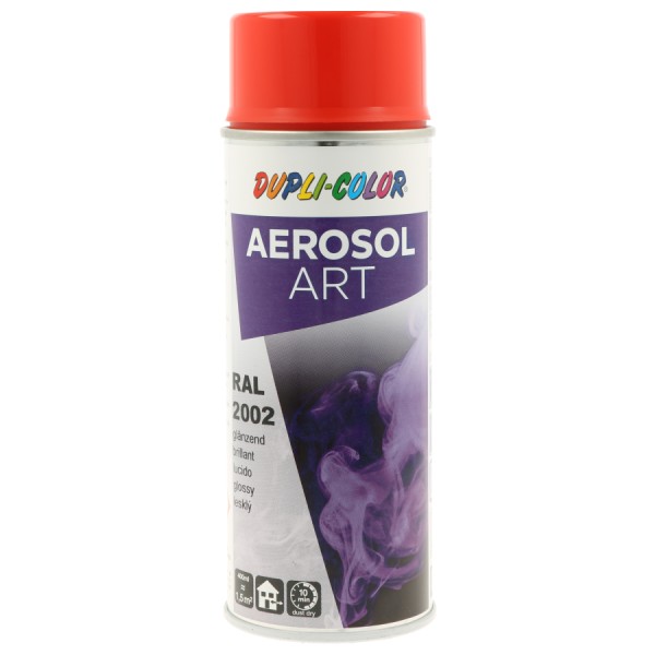 Bombe de peinture - Vermillon - RAL 2002 - Brillant - Tous supports - Aérosol Art - Photo n°1