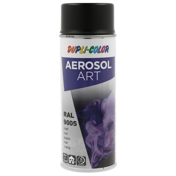 Bombe de peinture - Noir encre - RAL 9005 - Mat - Tous supports - Aérosol Art - Photo n°1