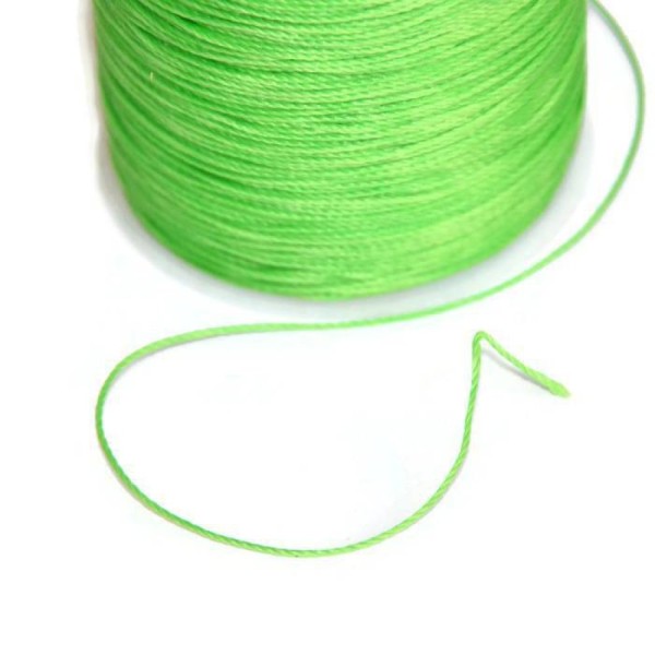10M fil cordon polyester vert pomme 0.5mm - Photo n°1