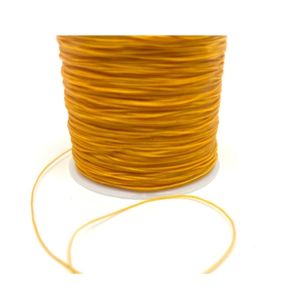 10M fil cordon polyester jaune 0.5mm - Photo n°1
