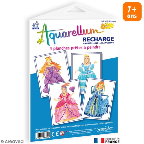 Recharge Aquarellum Junior Princesses x 4 dessins - Photo n°1