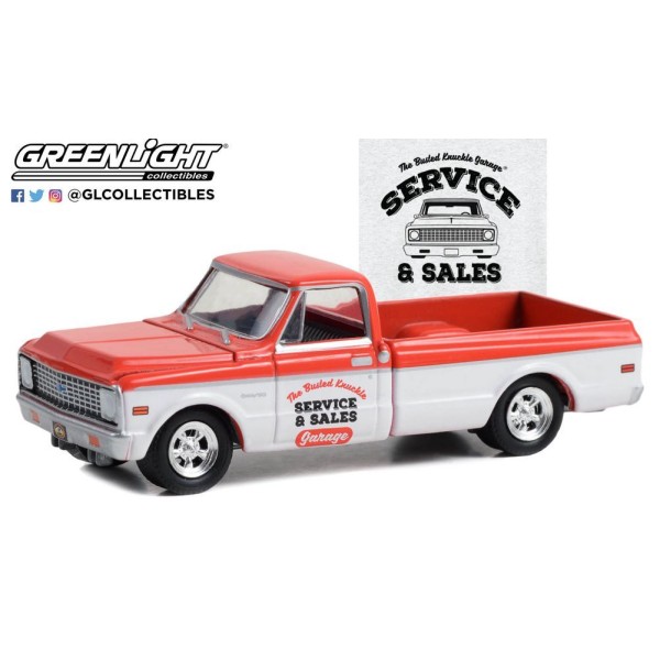 Chevrolet C10 Pick-Up Shortbed The Busted Knuckle Garage 1972 1/64 Greenlight - Photo n°1