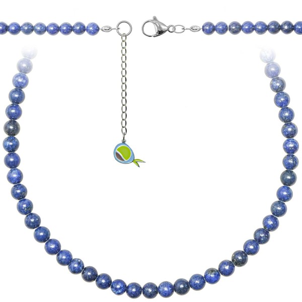 Collier en lapis lazuli - Perles rondes 6 mm - 50 cm. - Photo n°1