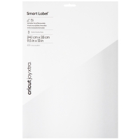 Vinyle inscriptible amovible Smart Label - Cricut Joy Xtra - Blanc mat - 24,1 x 33 cm - 3 feuilles