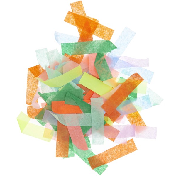 Confettis multicolores rectangulaires 6 x 1,5 cm - Photo n°1