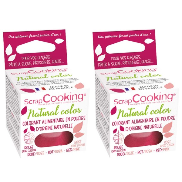 Colorant alimentaire naturel en poudre 20 g - rouge-rose - Photo n°1