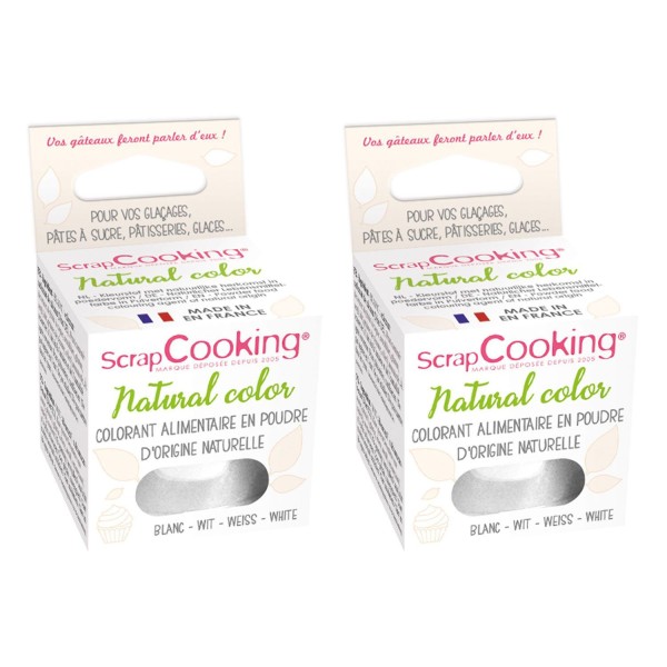 Colorant alimentaire naturel en poudre 20 g - blanc - Photo n°1