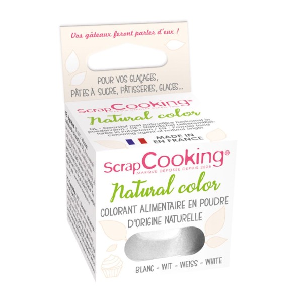 Colorant alimentaire naturel en poudre 40 g - Blanc - Photo n°2