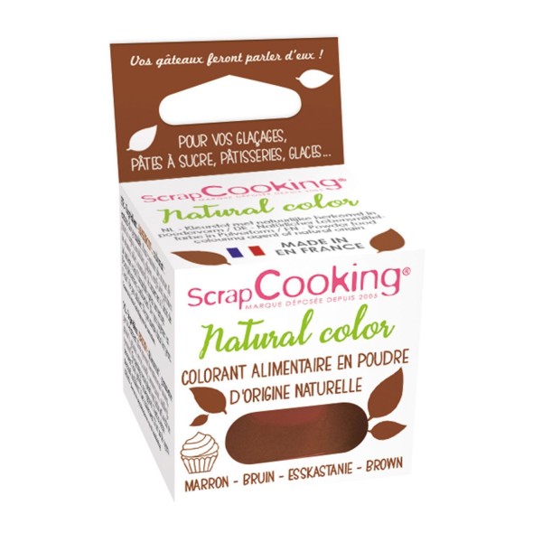 Colorant alimentaire naturel en poudre 30 g - marron - Photo n°1