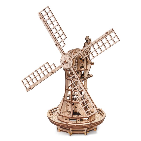 Maquette moulin mécanique en bois 3D - Photo n°1