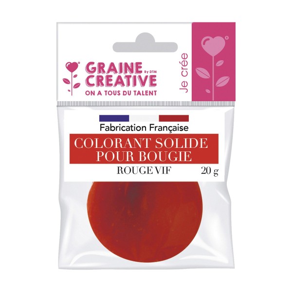 Colorant solide pour bougie 20 g Rouge - Photo n°1