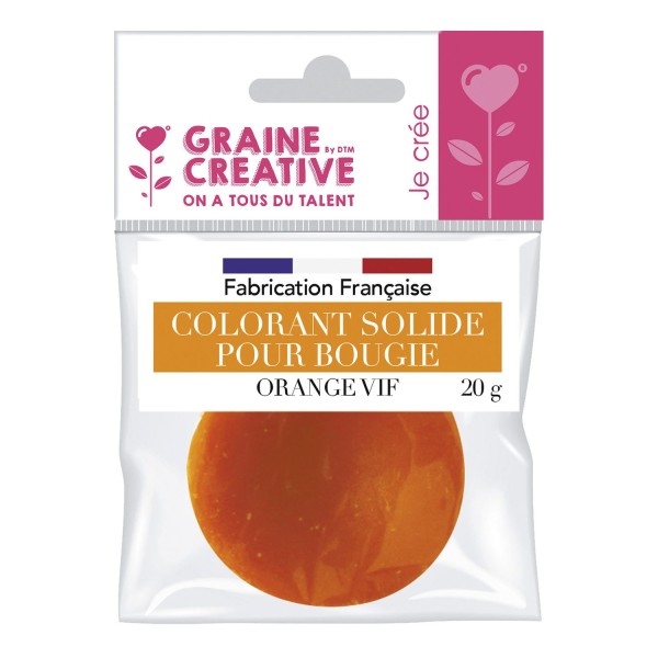 Colorant solide pour bougie 20 g Orange - Photo n°1
