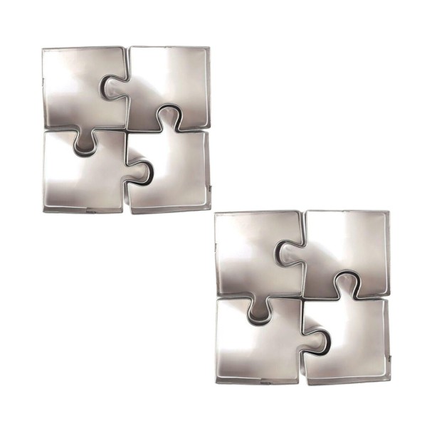 8 mini emporte-pièces inox - Puzzle - Photo n°2