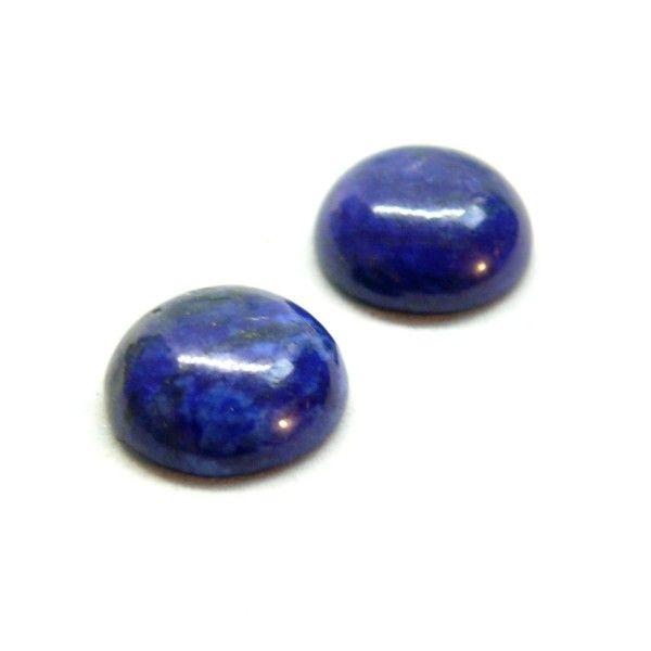 H11R416 PAX 2 cabochons, demi perle 12mm, Lapis lazuli, Coloris 33 - Photo n°1