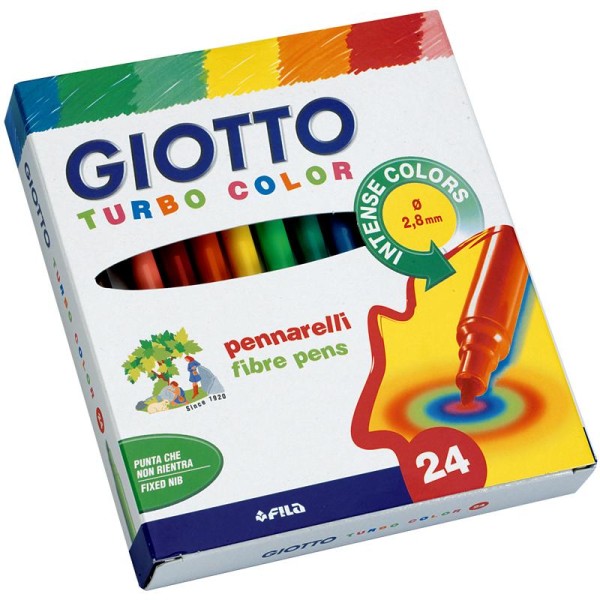 Etui de 24 feutres de coloriage Turbo color GIOTTO - Photo n°1