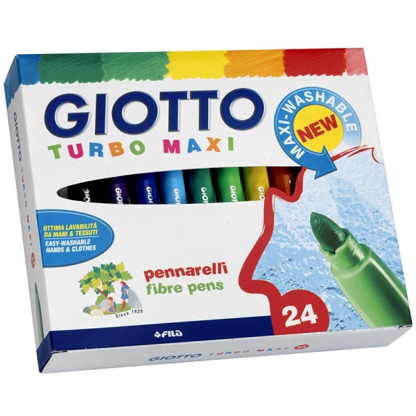 Etui de 24 feutres de coloriage Turbo Maxi GIOTTO - Photo n°1
