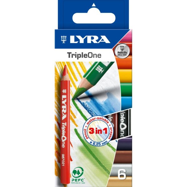 Crayon de couleur Triple-One x 6 - Photo n°1