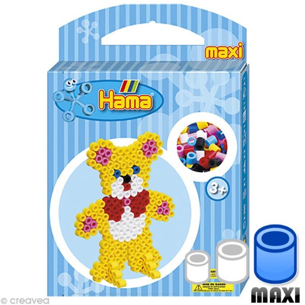 Perles Hama Maxi diam. 1 cm  - Boite Nounours x 350 - Photo n°1