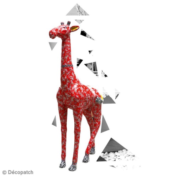 Girafe en papier maché 12 cm - Photo n°3