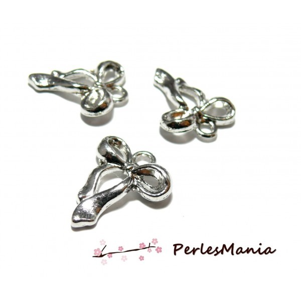 4 pendentifs magnifique noeuds 3D OB 2000 Argent Platine fournitures pour bijoux - Photo n°1