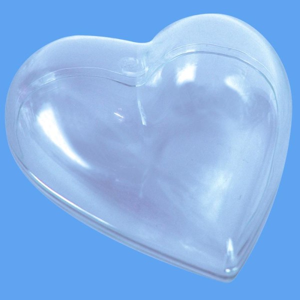 Coeur plastique transparent pour contact alimentaire 10 cm - Photo n°1